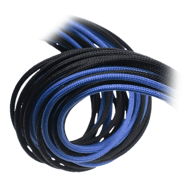 Blue/Black Sleeved bekabeling afbeelding