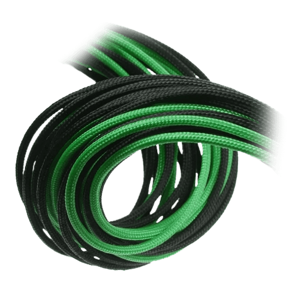 Green/Black Sleeved bekabeling afbeelding