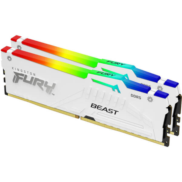 Kingston FURY Beast 64GB RGB (6000Mhz) - Wit afbeelding