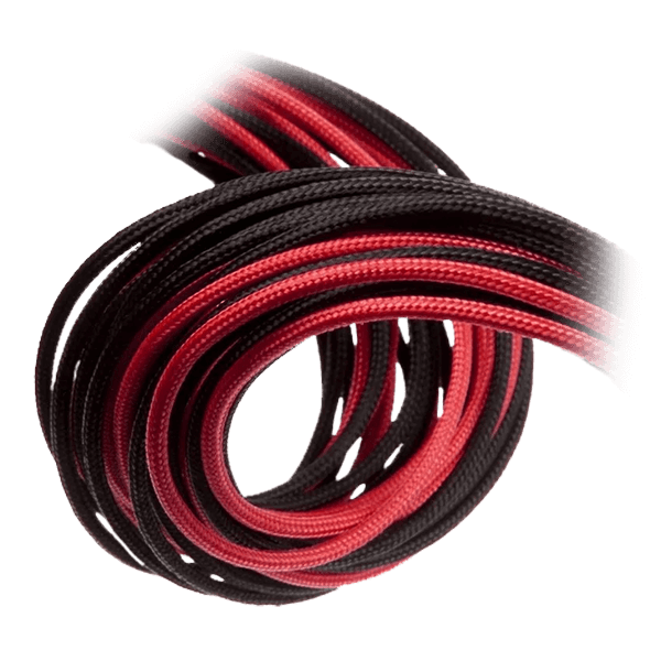 Red/Black Sleeved bekabeling afbeelding